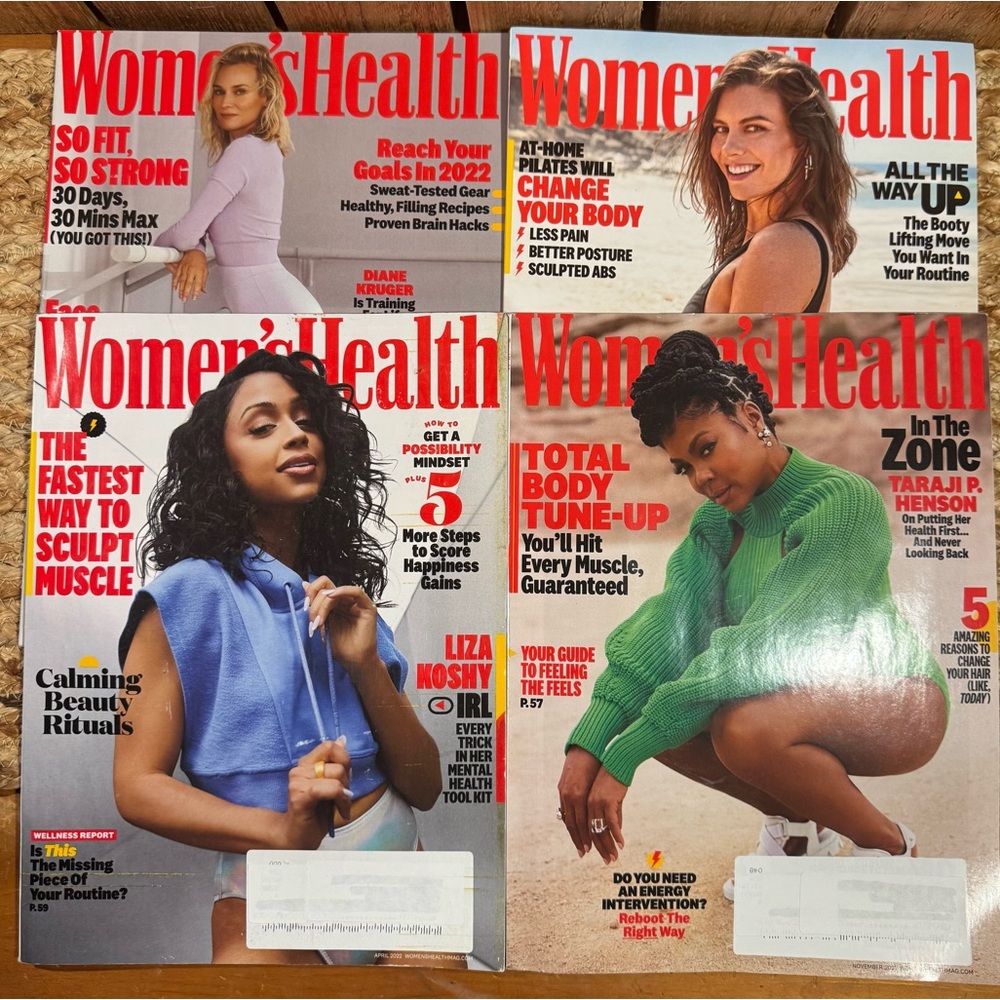 Lot of 4 Women’s Health Back Issues See Description